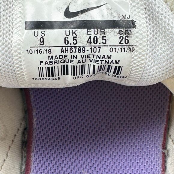 Nike~Women’s~Air Max 270 Sail Pumice Space Purple/Cream Running Shoes~Size 9 - Picture 8 of 8